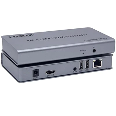 Immagine di Swallows 4K 120M HDMI KVM, extender da RJ45 Ethernet cat5e, cat6, cavo convertitore TX RX, supporto USB, mouse, estensione tastiera touch screen