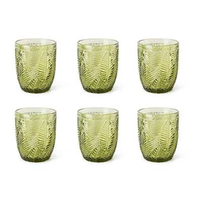 Immagine di Excelsa Leaf Set 6 Bicchieri Acqua, Vetro, Verde