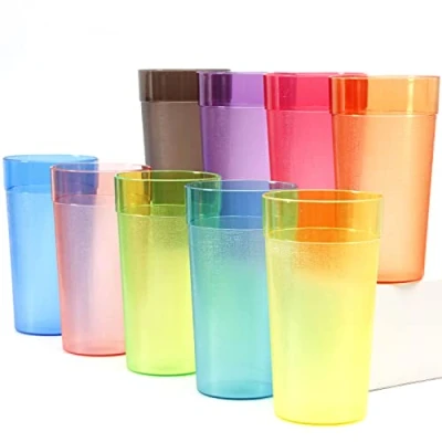 Immagine di Youngever 18 Pacchi 600ML Bicchieri di Plastica, per Bere Resistenti Alla Rottura, Bevande Infrangibili Qualità da Ristorante