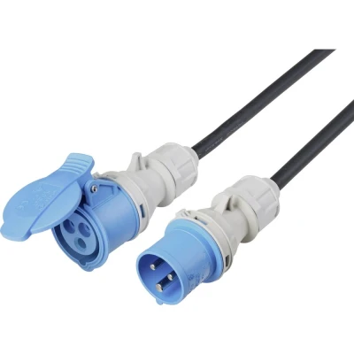 Immagine di Sygonix SY 5244052 Alimentazione Prolunga 16 A Nero 10 m H07RN F 3G 2,5 mm² resistente alle intemperie, adatto per ambienti esterni