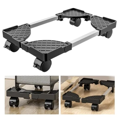 Immagine di SPORWAY CPU Holder Cart: Supporto per PC con 4 Ruote, Case Stand Regolabile, Carrello Porta Computer Tower, Desktop Adatto alla Maggior Parte dei