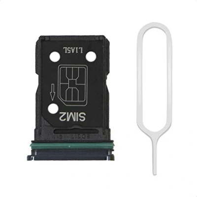 Immagine di MMOBIEL Doppio Vassoio Carta Sim Compatibile con Oppo Reno4 2020 Porta Scheda Inclusa Guarnizione di Gomma e Pin Nero