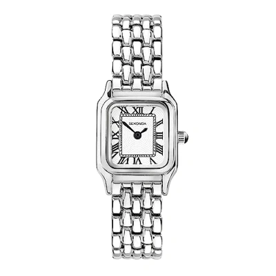 Immagine di Sekonda Monica Orologio al quarzo da donna, 20 mm, con quadrante analogico e cinturino in lega, colore: bianco, Argento