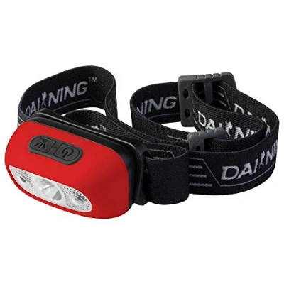 Immagine di POLY POOL PP3157 Torcia Frontale LED da Trekking e Lavoro all&#039;Aperto Lampada Ricaricabile USB 3 Funzioni Testa con Fascia Elastica, Testina Reclinabile Sensore Movimento