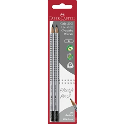 Immagine di FABER CASTELL 117291 Set di matite Grip 2001, due durezza B con gomma