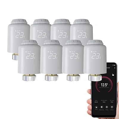 Immagine di Qiumi Wifi Attuatore Radiatore Termostatico Programmabile Supporto Valvola Alexa googlehome Direct
