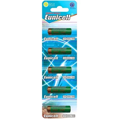 Immagine di Eunicell Confezione da 5 batterie 23A e 12 V, alcaline, MN21, 23A, V23GA, L1028