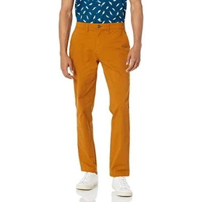 Immagine di Amazon Essentials Pantaloni Chino Elasticizzati Casual vestibilità Aderente Uomo, Noce Moscata, 30W / 28L
