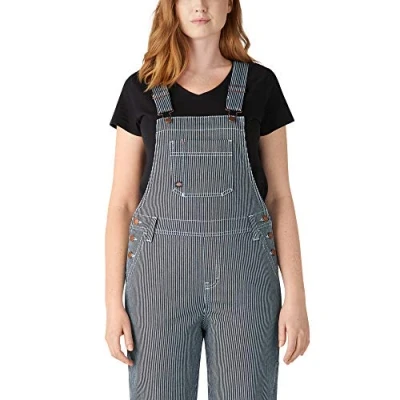 Immagine di Dickies Boyfriend Bib Overall Bavaglino nel complesso, StoneWashed Hickory Stripe, M Donna
