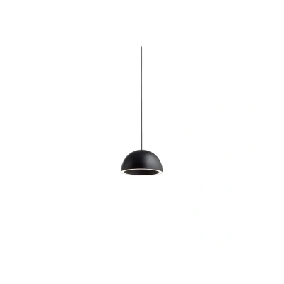 Immagine di LOOM DESIGN Lampada a sospensione LED Curve alluminio nero Ø 14 cm