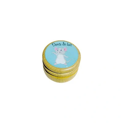 Immagine di Gico Scatola per denti da latte in legno diversi modelli ragazzi e ragazze con coperchio a vite 44 mm (Souris) 7012F