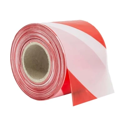 Immagine di IMBALLAGGI 2000 Nastro Segnaletico Bianco e Rosso Ideale per Segnalare Zone Pericolose ed Inaccessibili 7cm x 200mt