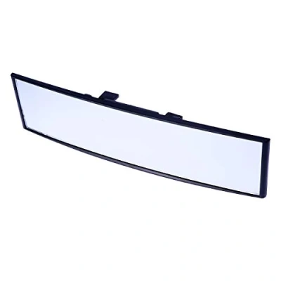 Immagine di Specchietto retrovisore Universale per Auto Grandangolo Panoramico antiabbagliante Interni Grande Vision Curvo 300x75mm (Bianco)
