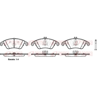 Immagine di REMSA 1304.00 Kit pastiglie freno MERCEDES BENZ: Classe C Sedan, T modell, E Sedan