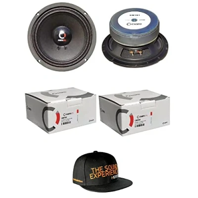 Immagine di Ciare 2 WOOFER CM161 cm 161 altoparlante da 16,50 165 mm 6,5&quot; 80 watt rms 200 max impedenza 4 ohm sensibilità 93 db spl portiere sportelli auto + cappellino, a coppia