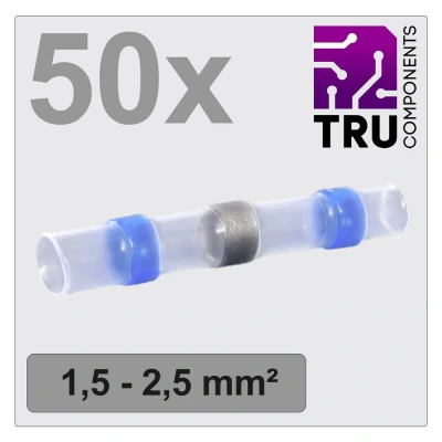 Immagine di TRU COMPONENTS TC 12888424 Giuntafilo intermedio con guaina termoretraibile 1.5 mm² 2.5 Completamente isolato Blu 50 pz.