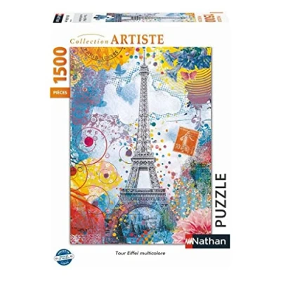 Immagine di Nathan Puzzle 1500 pezzi Torre Eiffel multicolore adulti, 4005556878130
