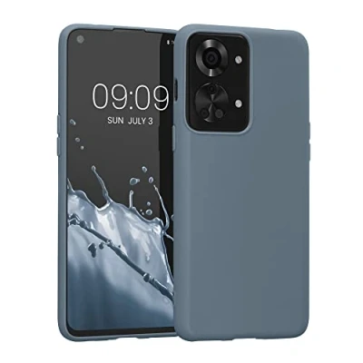 Immagine di kwmobile Custodia Compatibile con OnePlus Nord 2T 5G Cover Back Case per Smartphone in Silicone TPU Protezione Gommata ardesia scuro