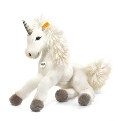 Immagine di Steiff 015045 Starly l&#039;Unicorno Penzolante in Morbido Peluche, 35 cm, Bianco