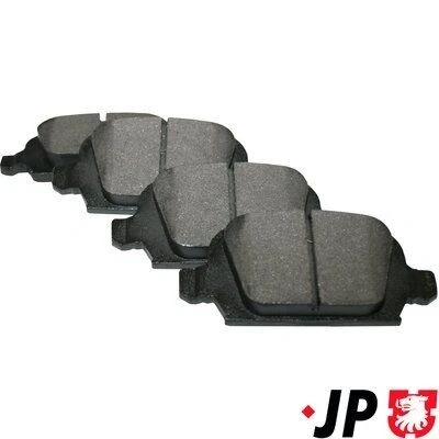 Immagine di JP GROUP 1263700510 Kit pastiglie freno Assale posteriore con segnalatore acustico usura OPEL: Tigra Twintop, Corsa C Hatchback, С Van