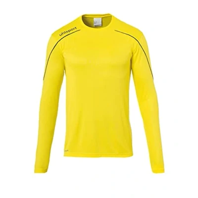 Immagine di uhlsport Stream 22 Maglia a Maniche Lunghe da Uomo, Maglietta, 100347807, Giallo Limone/Nero, M