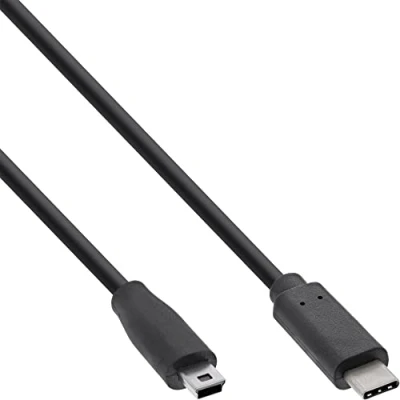 Immagine di InLine 0.5m, USB2.0 C/USB2.0 Mini B cavo USB 0,5 m C Nero