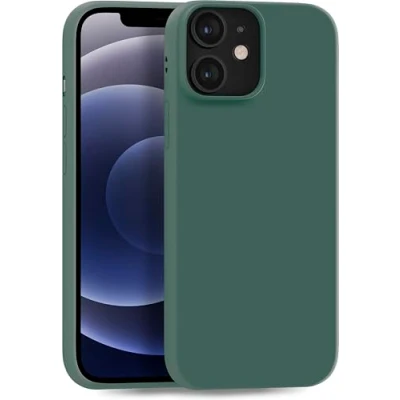 Immagine di MyGadget Cover per iPhone 12 Mini Custodia Protettiva in Silicone Morbido Case TPU Flessibile Protezione Antiurto &amp; Antigraffio Verde Oliva