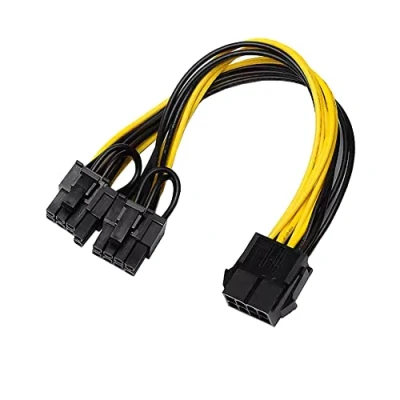 Immagine di Bolwins Q55S 8 pin PCIe a 2 x (6+2), adattatore PCI Express, di alimentazione da 20 cm per GPU, Y splitter prolunga schede grafiche
