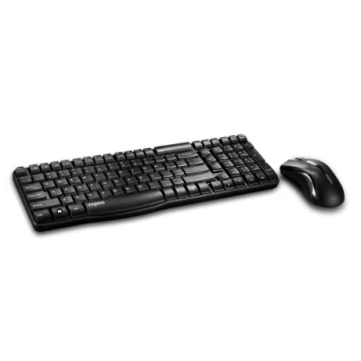 Immagine di RAPOO RP X1800S UI B Tastiera multimediale wireless + mouse Nero (QWERTY US Layout)