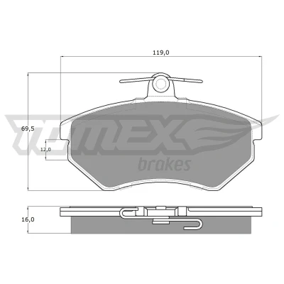 Immagine di TOMEX brakes TX 10 63 Kit pastiglie freno Assale anteriore VOLKSWAGEN: GOLF 3, Lupo / 3L, Polo III Hatchback, SEAT: Ibiza 2, TOLEDO 1