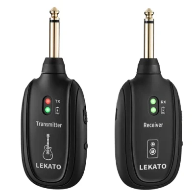 Immagine di LEKATO Sistema di Chitarra Wireless Ricevitore Trasmettitore per Jack Digitale Ricaricabile Cavo Piombo Chitarre Violino Basso Plug and Play
