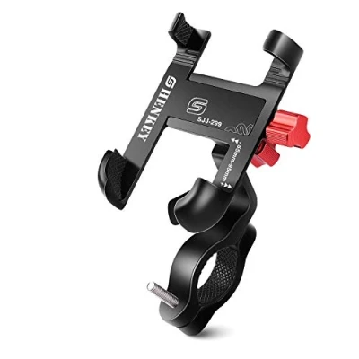 Immagine di Supporto per telefono da bicicletta, regolabile a 360, in alluminio, moto, compatibile con iPhone 11 Max Xr Xs X 8 7 6 5 Plus, Samsung S10+ S9 S8, Note 10 9
