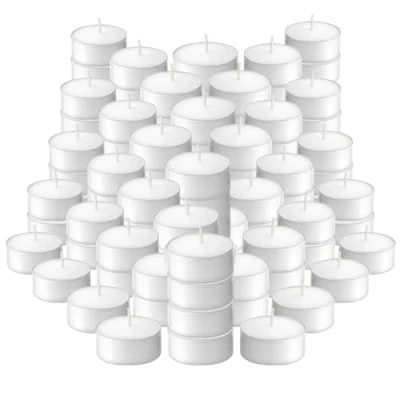 Immagine di Bolsius Candeline per interni ed esterni, durata: 4 ore, 16 x 38 mm, 100 pz., colore: Bianco