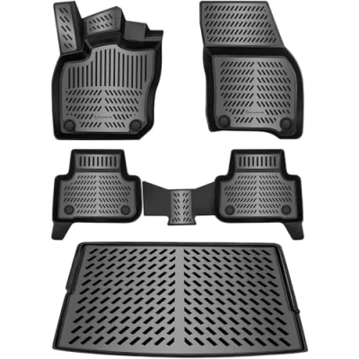 Immagine di ELMASLINE Set di tappetini in gomma 3D e vasca per bagagliaio VW TIGUAN 3 dal 2023 accessori