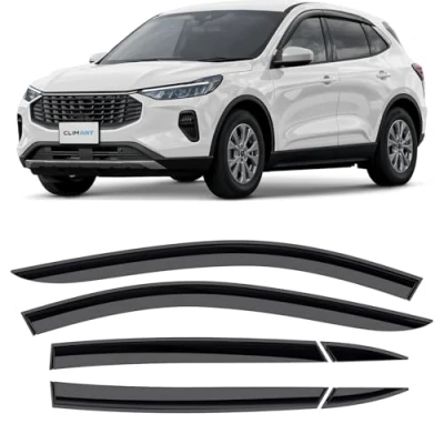 Immagine di CLIM ART deflettori Auto per/Compatibile con Ford Kuga 2020 2024 SUV, deflettore Auto, Aria, sopraelevati, 6 Pezzi
