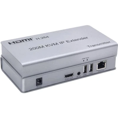 Immagine di Swallows Extender IP KVM HDMI 200M, RJ45 Ethernet CAT6 6A trasmettitore ricevitore 1 TX a 20 RX e connessione cascata USB tastiera mouse su UTP/STP H.264 (TX+RX)