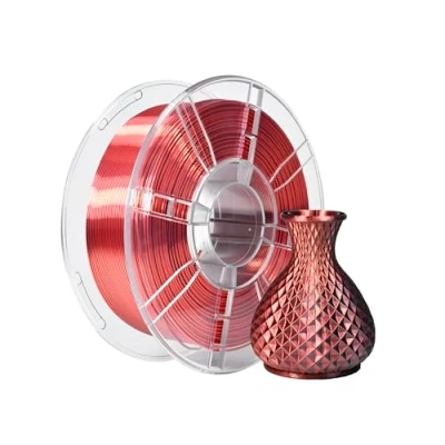 Immagine di iBOSS PLA 1.75 Filamento per Stampante 3D, da mm, in Seta Bicolore, Coestrusione, Stampa 1 kg (2,2 lbs), Bicolore Nero e Rosso