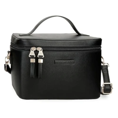 Immagine di Pepe Jeans Elia Beauty case adattabile con tracolla, Taglia unica, Nero, tracolla
