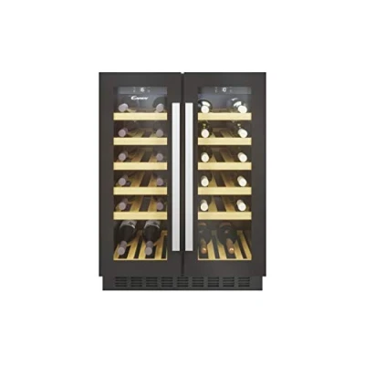 Immagine di CANDY CCVB 60D/1, Cantinetta vino integrabile, 38 bottiglie, anti UV, compressore antivibrazioni, luce LED interna, 39 dBA, nero