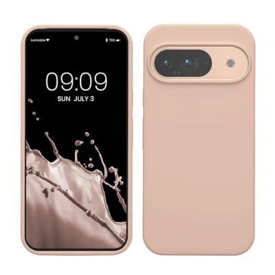 Immagine di kwmobile Custodia Compatibile con Google Pixel 9 Cover Back Case per Pro Protezione Smartphone in Silicone TPU Ricarica Wireless coconut swirl