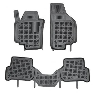 Immagine di REZAW PLAST 202005 Set tappetino Gomma anteriore e posteriore 3 nero Su misura SEAT: Altea XL