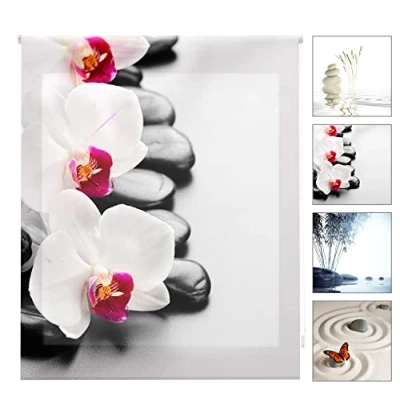 Immagine di Blindecor W Z 81465 Tenda a rullo trasparente, stampa digitale, 130 x 180 cm, multicolore, bambù, 6x130x180 cm