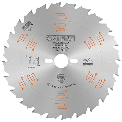 Immagine di CMT ORANGE TOOLS 285.624.10M LAMA CIRCOLARE CHROME HW 250x3.2/2.2x30 Z24 FLAT