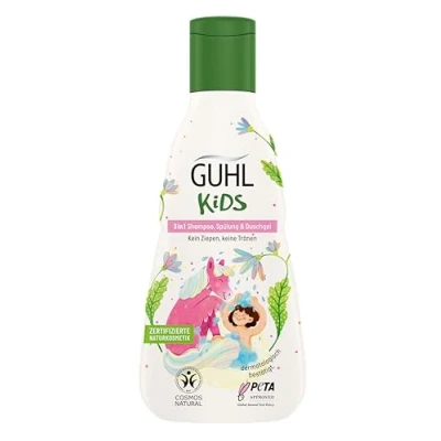 Immagine di Guhl Shampoo per bambini 3 in 1, balsamo e gel doccia Contenuto: 250 ml Progettato appositamente i Non tirare Design adatto ai Certificato Cosmos Natural