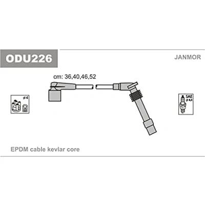 Immagine di JANMOR ODU226 Kit Cavi Accensione OPEL: Corsa B Hatchback, Vectra SW, CC