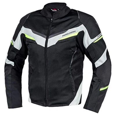 Immagine di REBELHORN Flux Giacca da Moto Uomo Membrana L XTR rimovibile Protezioni per Gomiti e Spalle Livello 2 Inserti di Ventilazione in Rete Elementi riflettenti