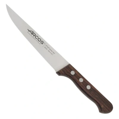 Immagine di Arcos Serie Atlantico Coltello Cucina Lama Acciaio Inossidabile Nitrum 155 mm Manico Legno Palissandro Colore Marrone
