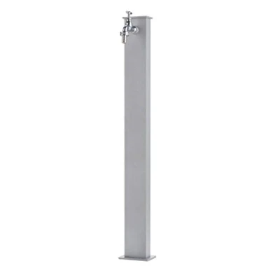 Immagine di Fontana rettangolare light in metallo completa di impianto e rubinetto BEL FER modello 42/RE, colore Alluminio