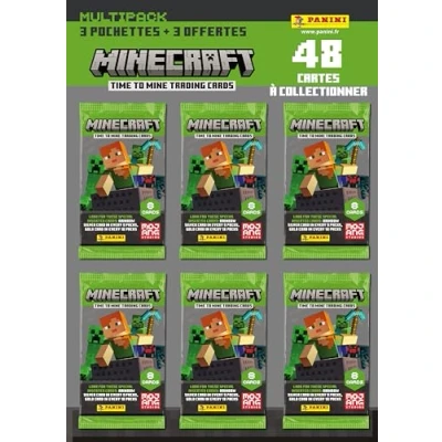 Immagine di Panini MINECRAFT 2 TRADING CARDS Pack 3 tasche acquistate + in omaggio, 004311SPEF
