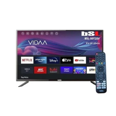 Immagine di BSL 50T2SV VIDAA Smart TV 50 pollici WiFi RJ45 Risoluzione UHD 3840X2160p USB DVBT2/S2/C Compatibile con Youtube, Netflix, Disney +, Dazn, Prime HDMI
